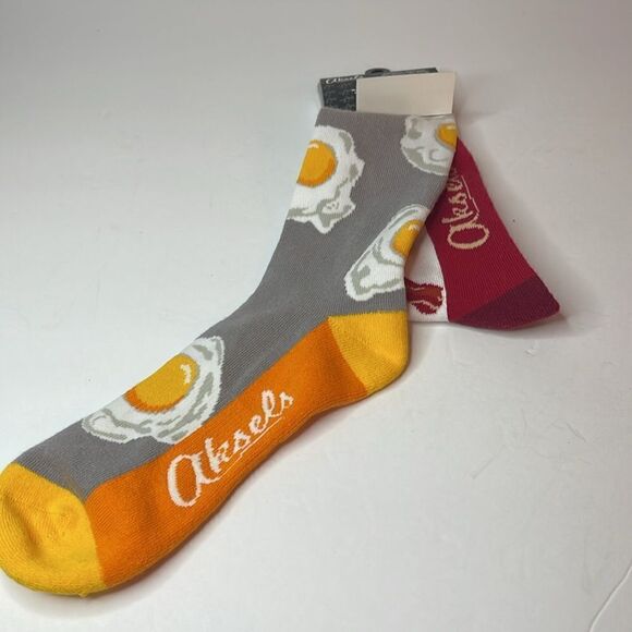 AKSELS Split Pair Bacon and Eggs Socks *NEW* - Picture 4 of 7